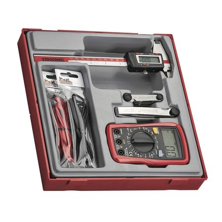 TENG TOOLS 4 Piece Digital Caliper, Multimeter and Gauge Measuring To TTDCM